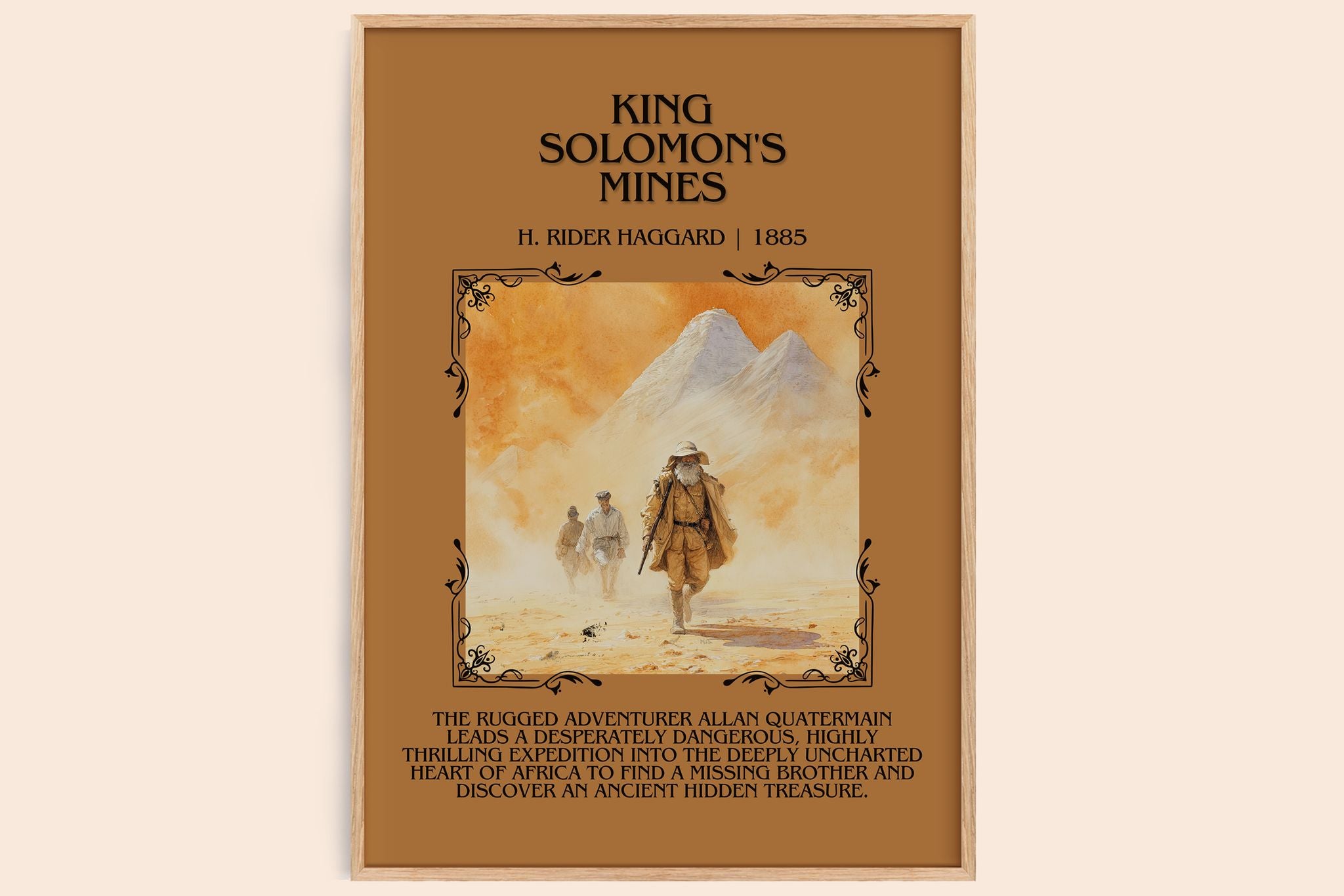 King Solomon's Mines Minimalist Book Poster by H. Rider Haggard