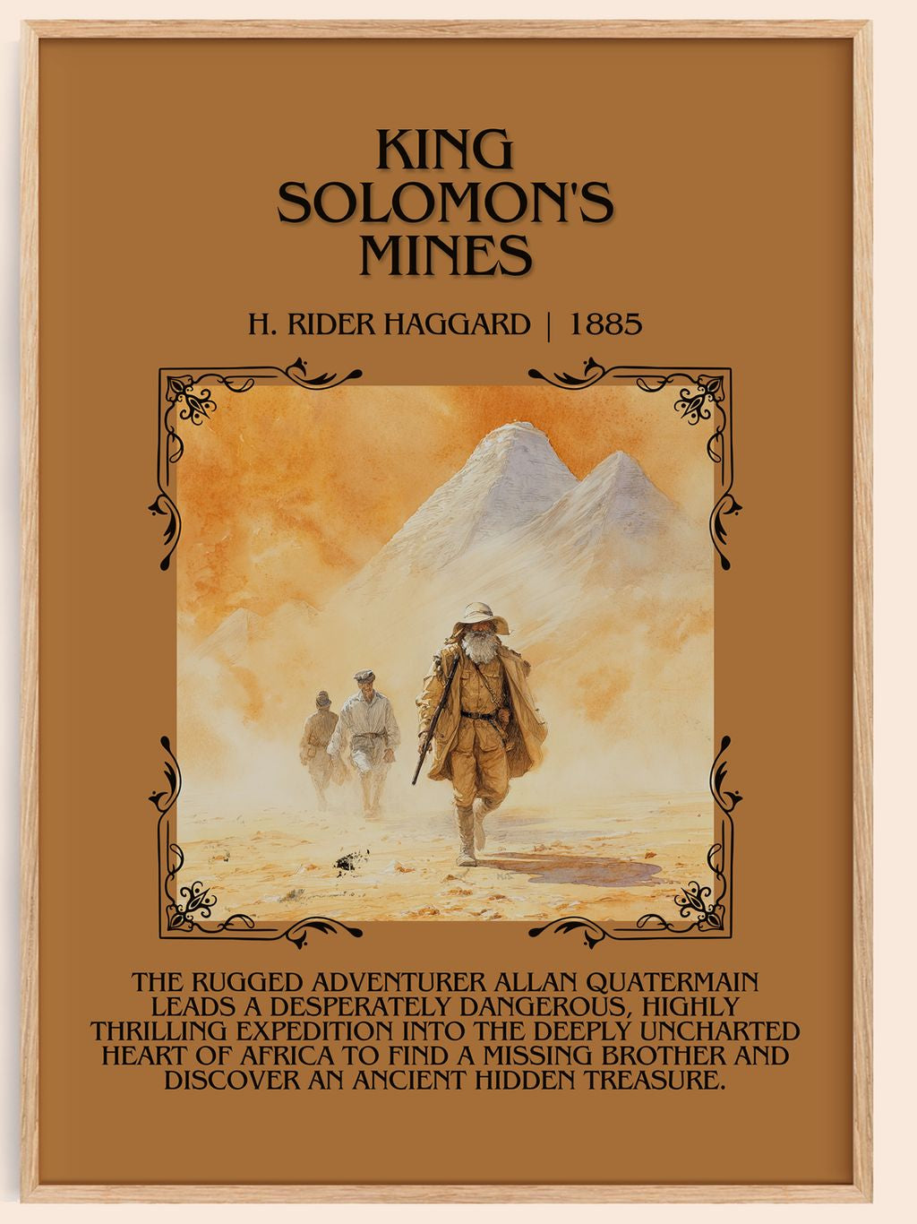 King Solomon'S Mines Minimalist Book Poster by H. Rider Haggard – book poster