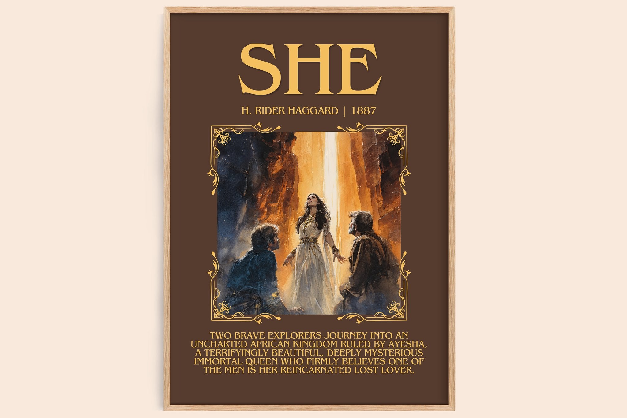 She Minimalist Book Poster by H. Rider Haggard