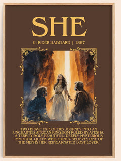 She Minimalist Book Poster by H. Rider Haggard – image 1