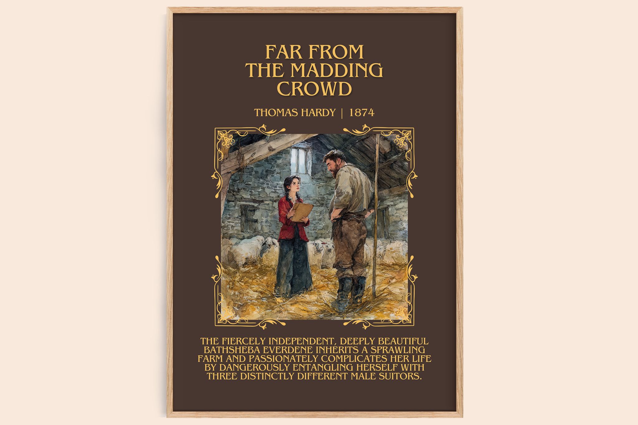 Far From The Madding Crowd Minimalist Book Poster by Thomas Hardy