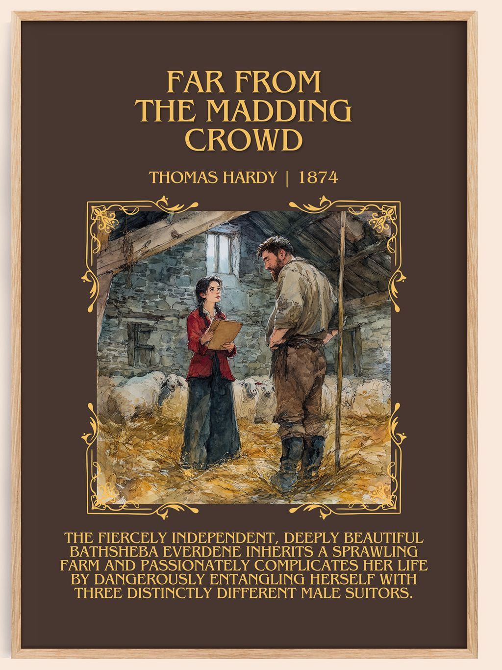 Far From The Madding Crowd Minimalist Book Poster by Thomas Hardy – book poster
