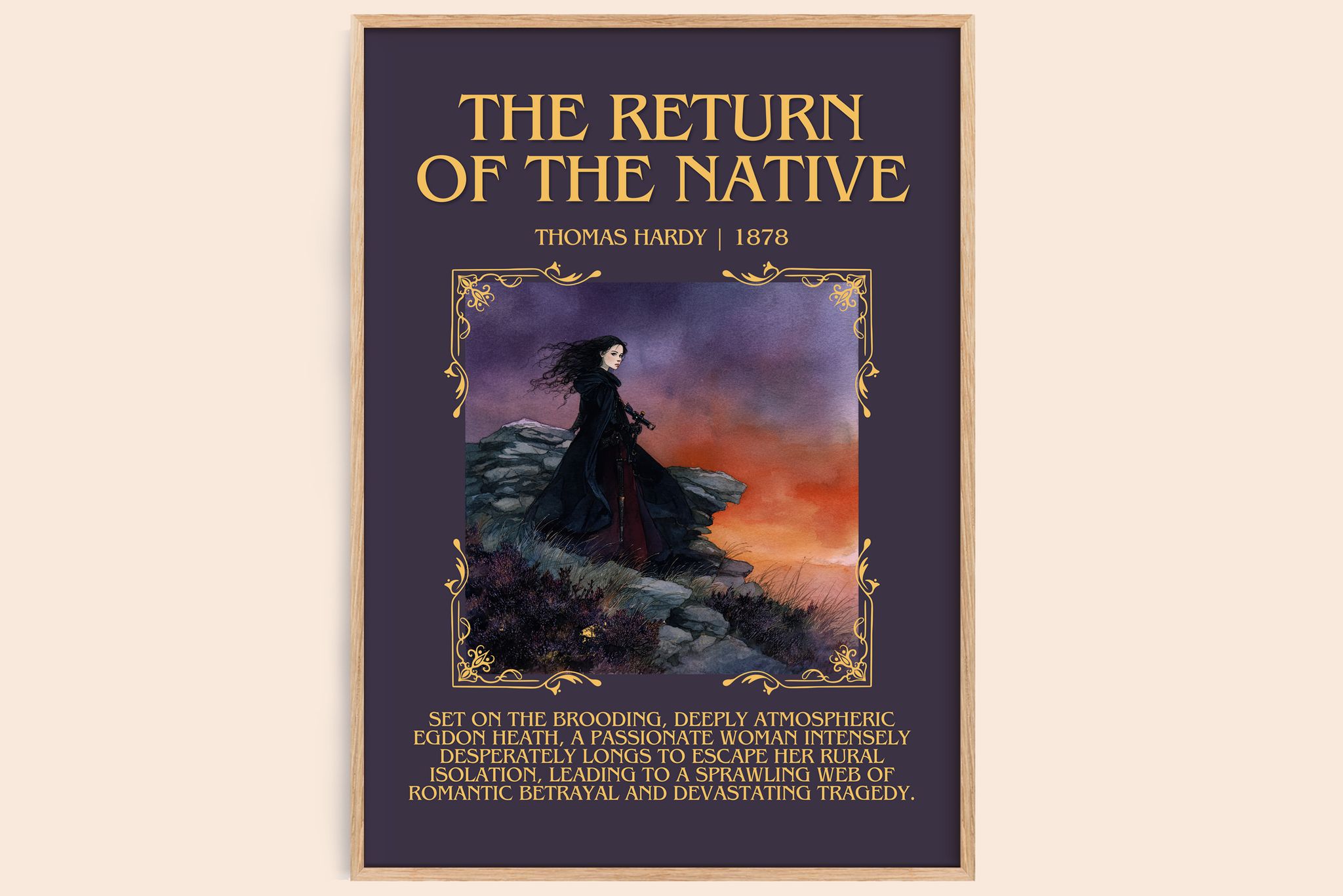The Return Of The Native Minimalist Book Poster by Thomas Hardy