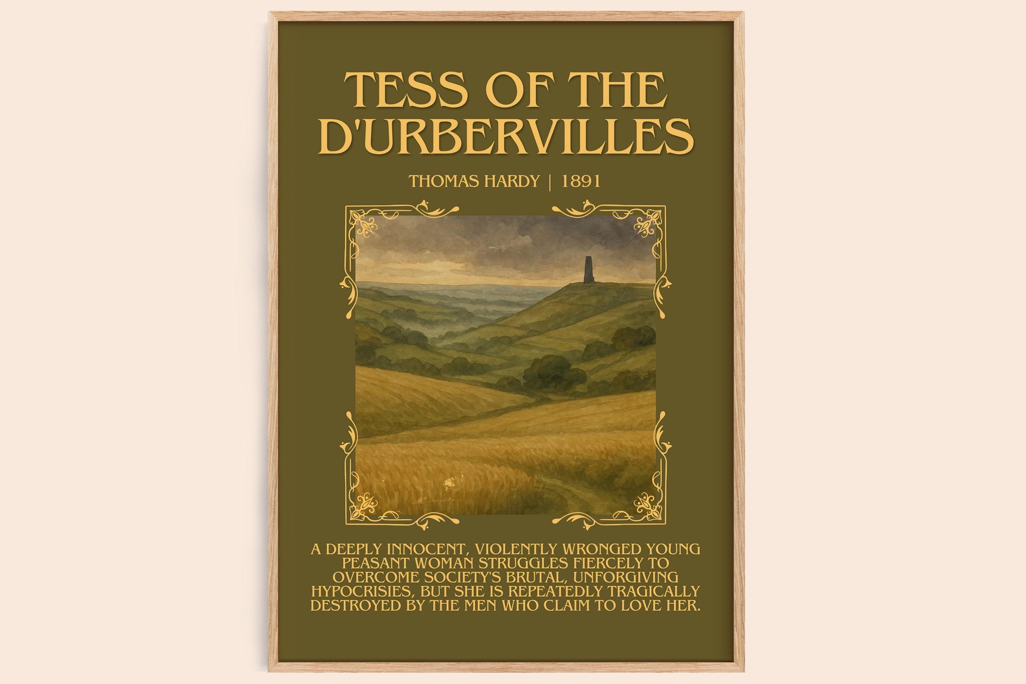Tess Of The D'Urbervilles Minimalist Book Poster by Thomas Hardy