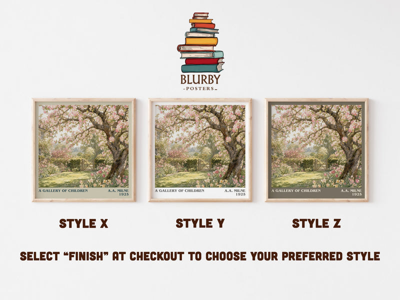 A Gallery Of Children literary print in frame leaning in hallway – childrens wall art