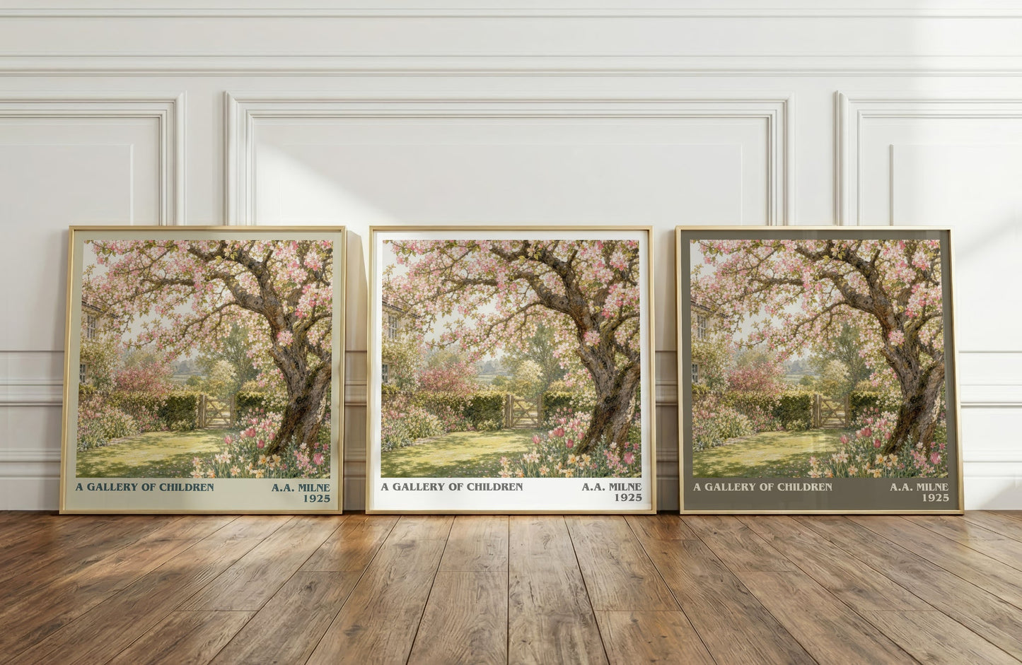 A Gallery Of Children literary art print colour and style options – A.A. Milne book art