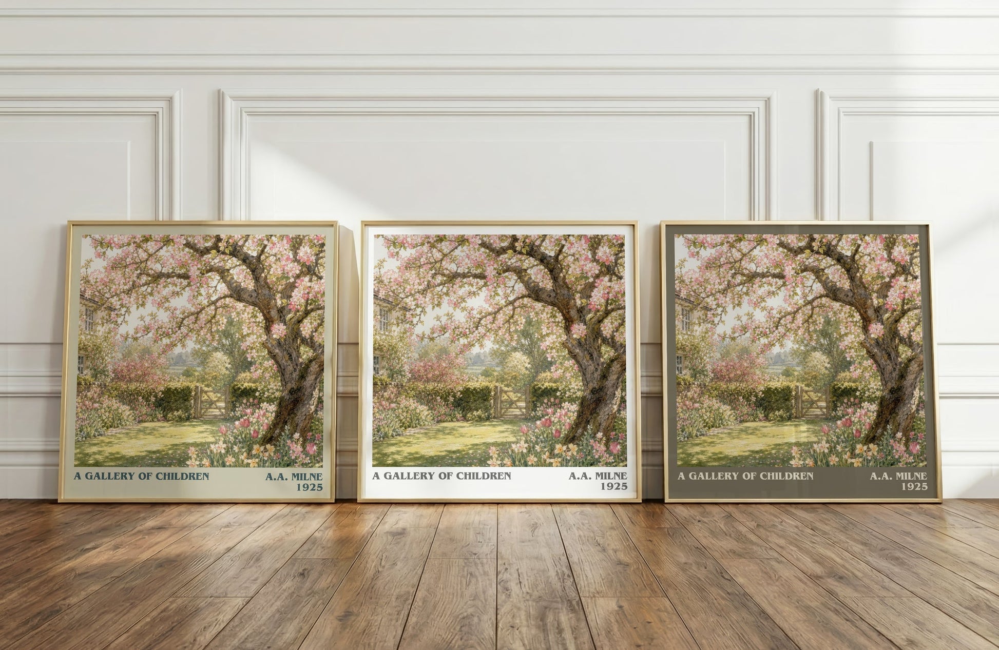 A Gallery Of Children literary art print colour and style options – A.A. Milne book art