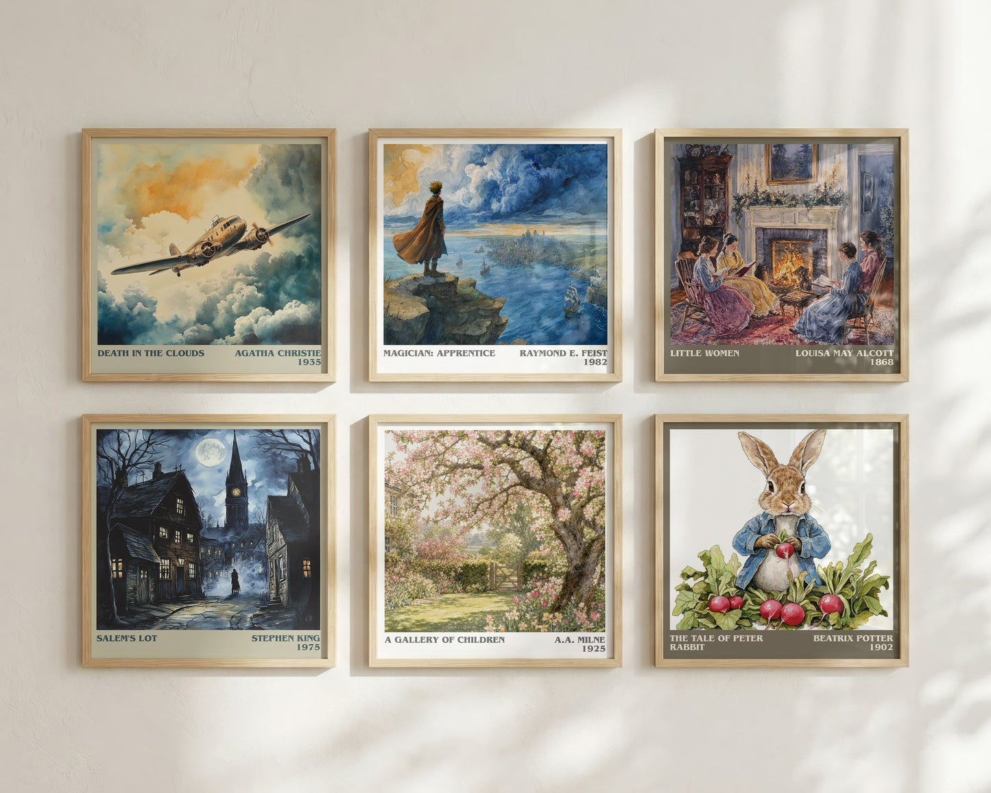 A Gallery Of Children literary print framed by window – literary home decor