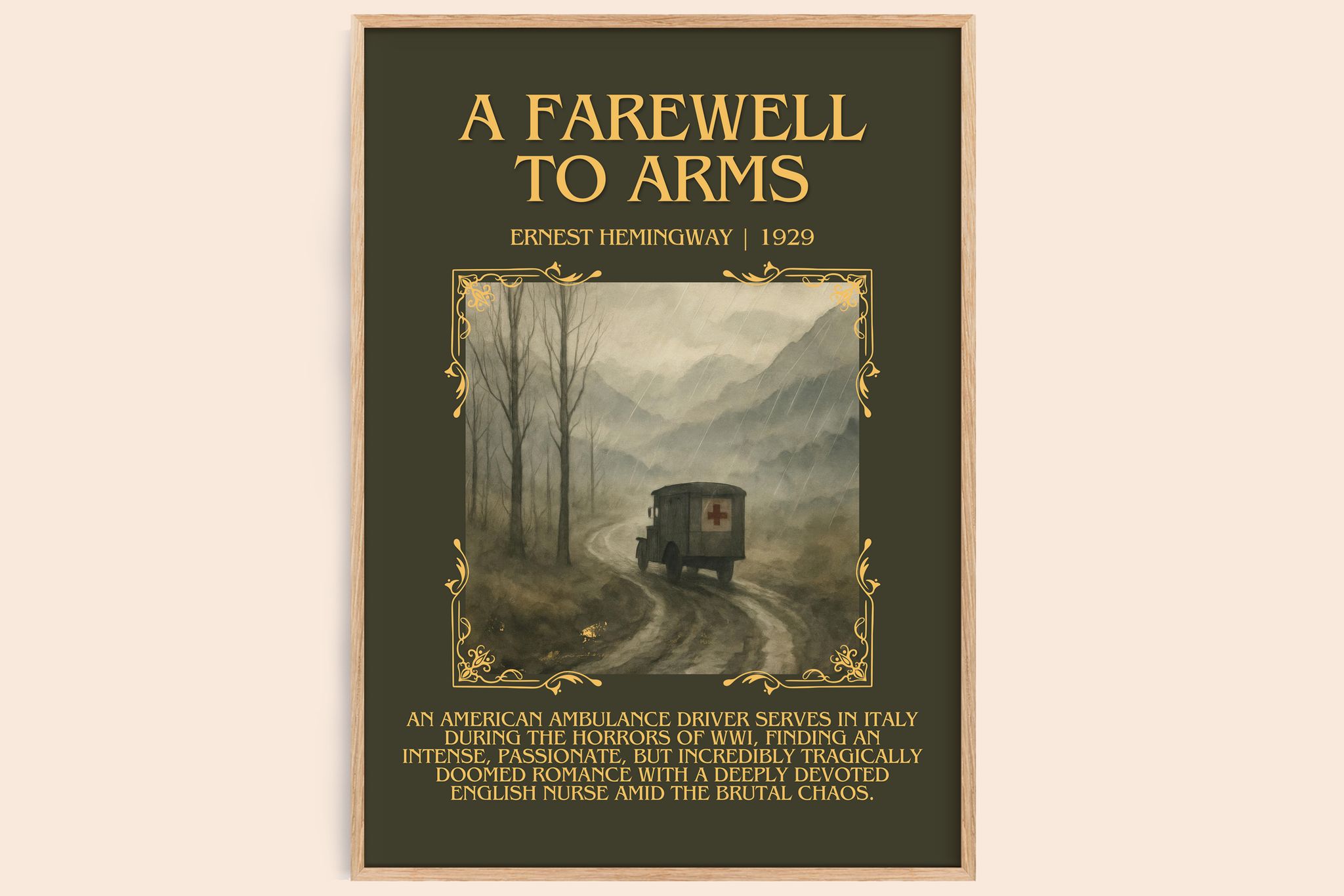 A Farewell To Arms Minimalist Book Poster by Ernest Hemingway