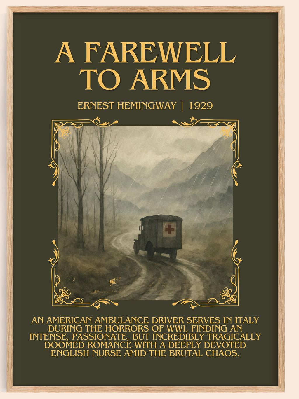 A Farewell To Arms Minimalist Book Poster by Ernest Hemingway – book poster