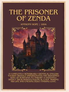 The Prisoner Of Zenda Minimalist Book Poster by Anthony Hope – image 1