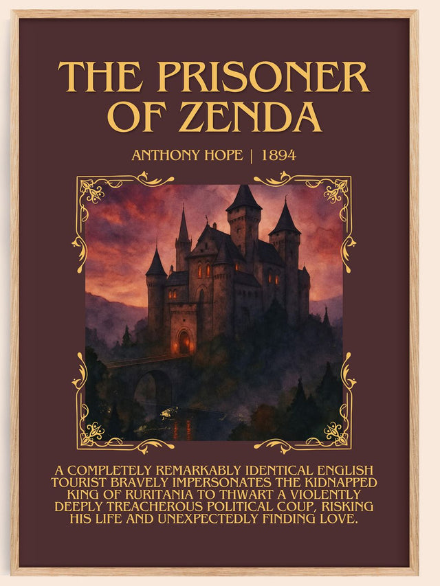 The Prisoner Of Zenda Minimalist Book Poster by Anthony Hope