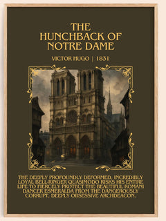 The Hunchback Of Notre Dame Minimalist Book Poster by Victor Hugo – image 1