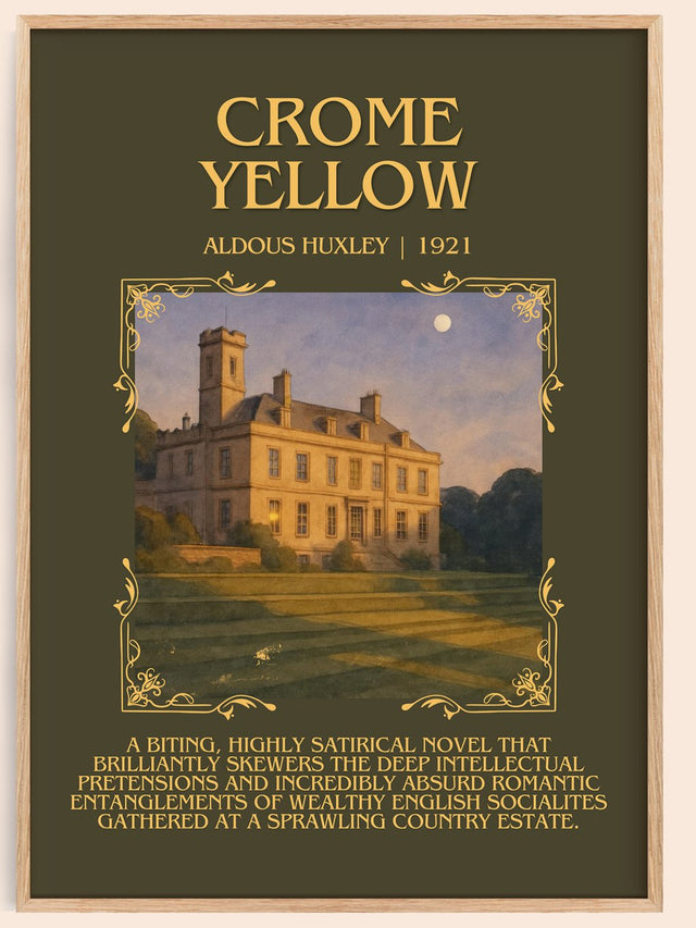 Crome Yellow Minimalist Book Poster by Aldous Huxley