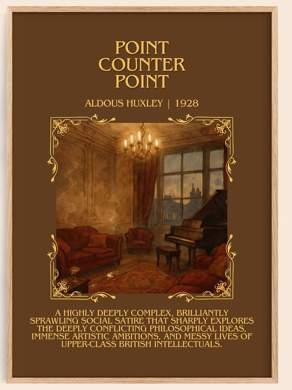 Point Counter Point Minimalist Book Poster by Aldous Huxley – book poster