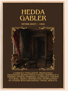 Hedda Gabler Minimalist Book Poster by Henrik Ibsen – image 1