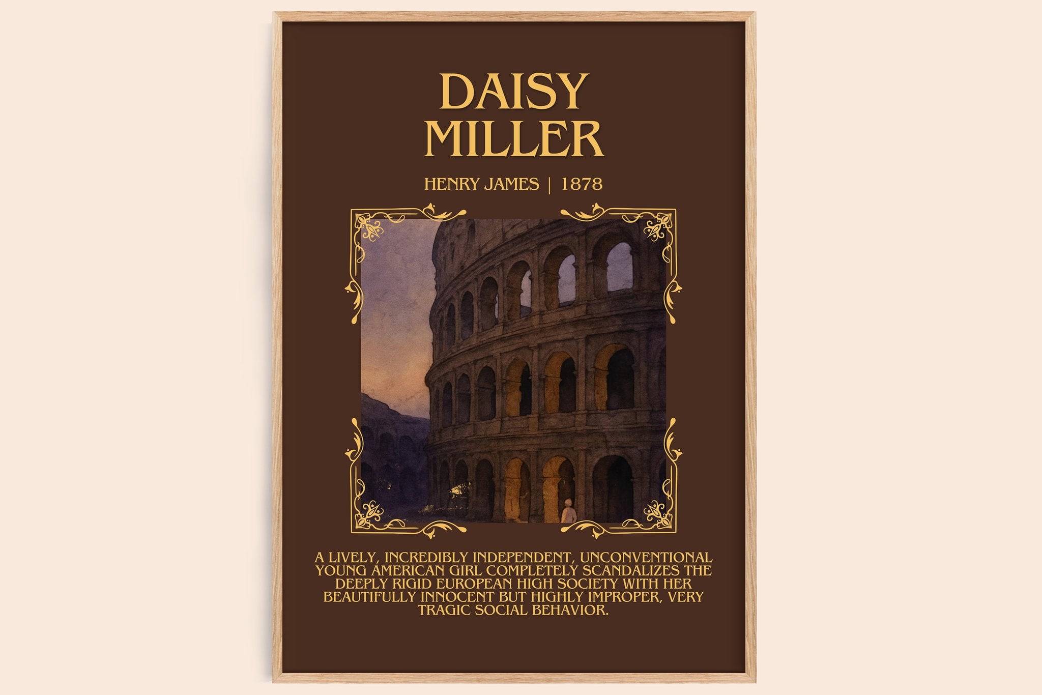 Daisy Miller Minimalist Book Poster by Henry James