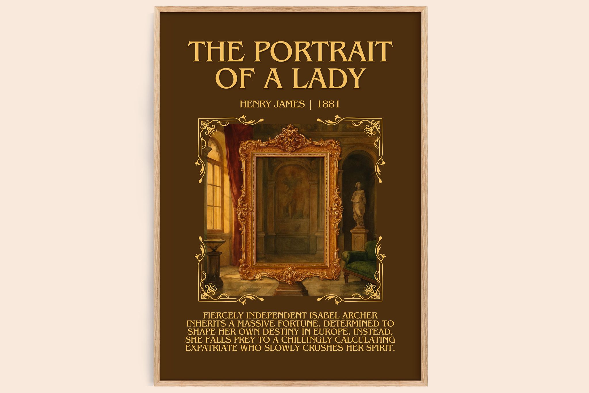 The Portrait Of A Lady Minimalist Book Poster by Henry James