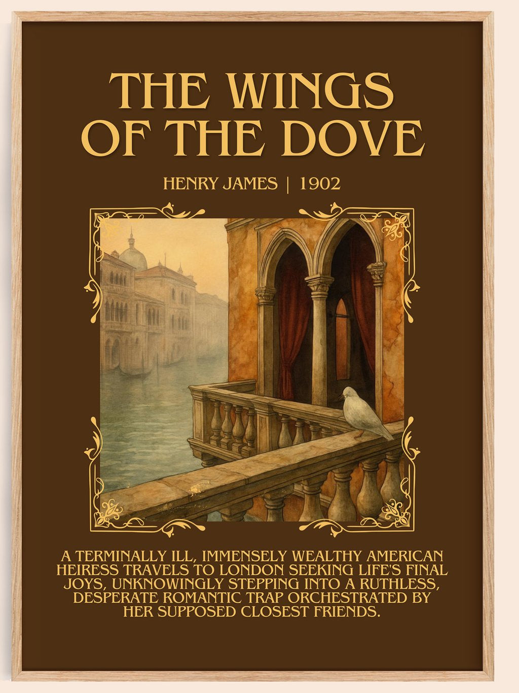 The Wings Of The Dove Minimalist Book Poster by Henry James – book poster
