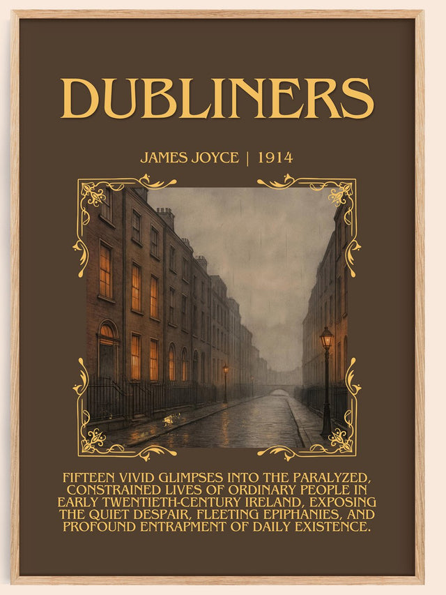 Dubliners Minimalist Book Poster by James Joyce