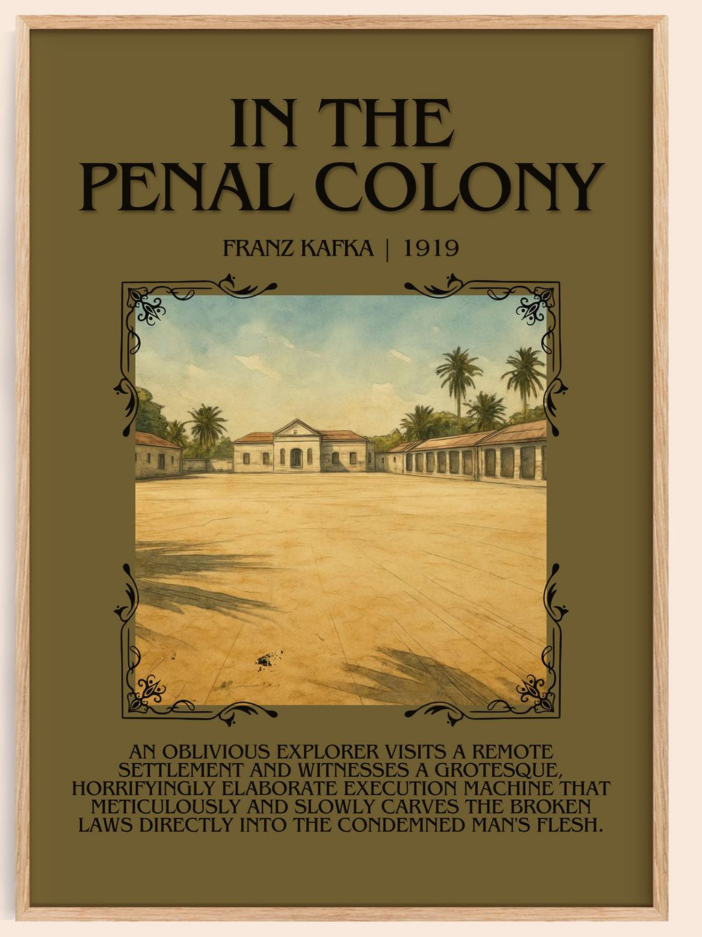In The Penal Colony Minimalist Book Poster by Franz Kafka – book poster