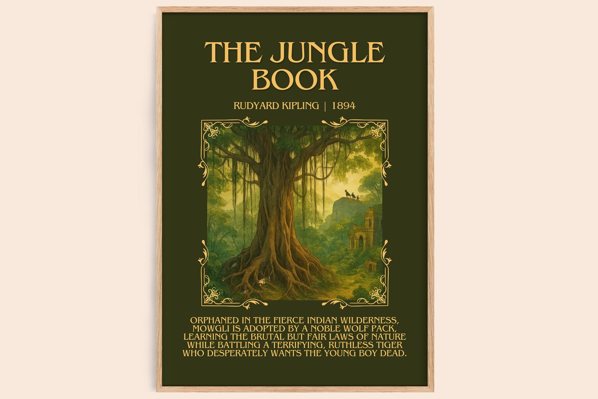 The Jungle Book Minimalist Book Poster by Rudyard Kipling