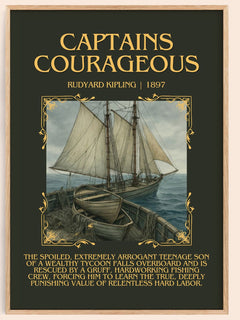 Captains Courageous Minimalist Book Poster by Rudyard Kipling – image 1