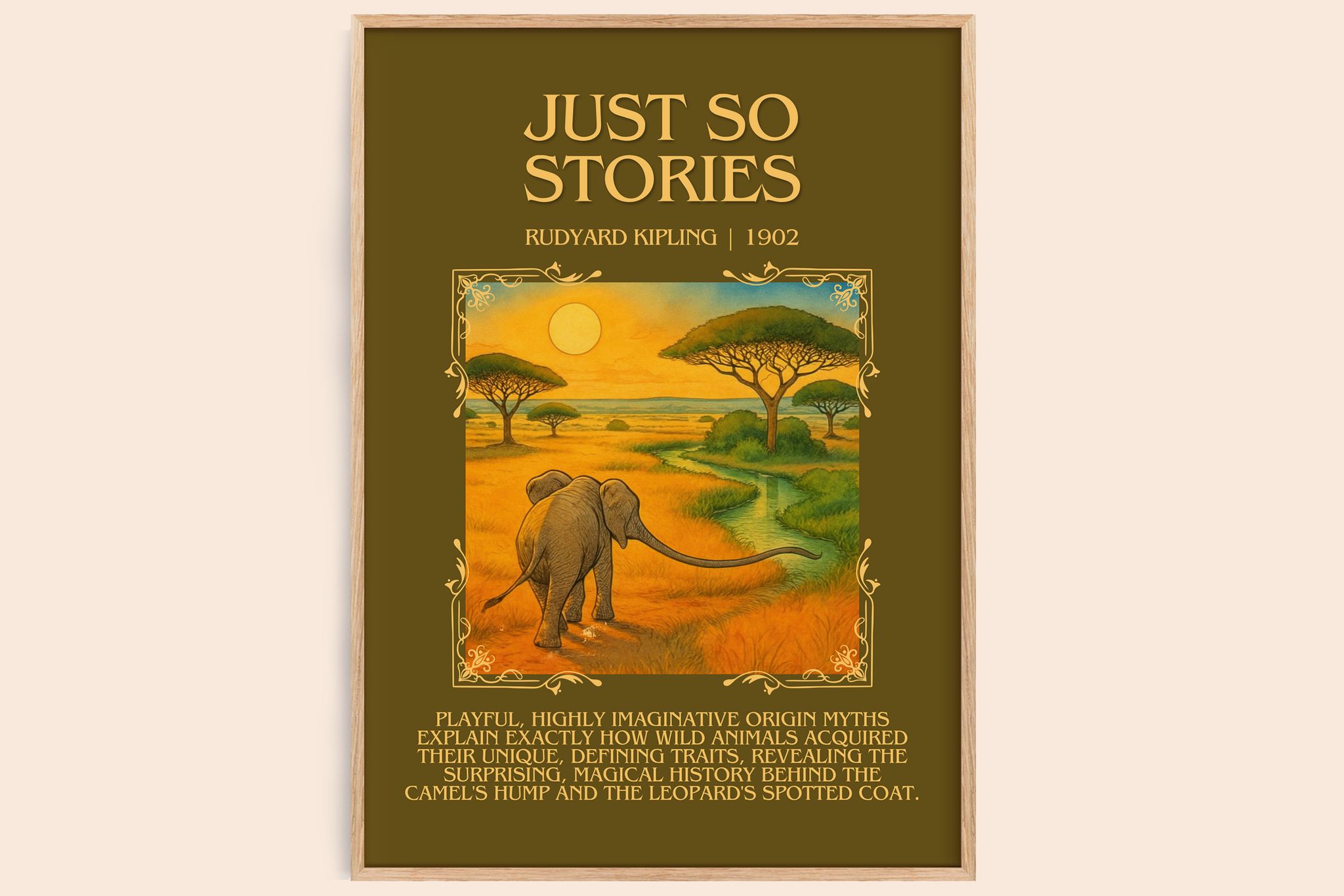 Just So Stories Minimalist Book Poster by Rudyard Kipling