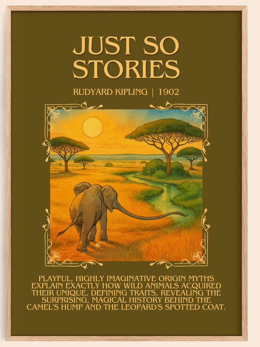 Just So Stories Minimalist Book Poster by Rudyard Kipling – book poster