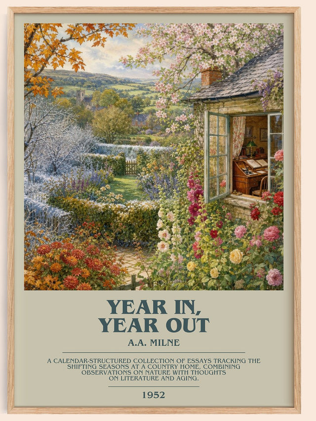 Year In, Year Out Bookish Wall Art by A.A. Milne