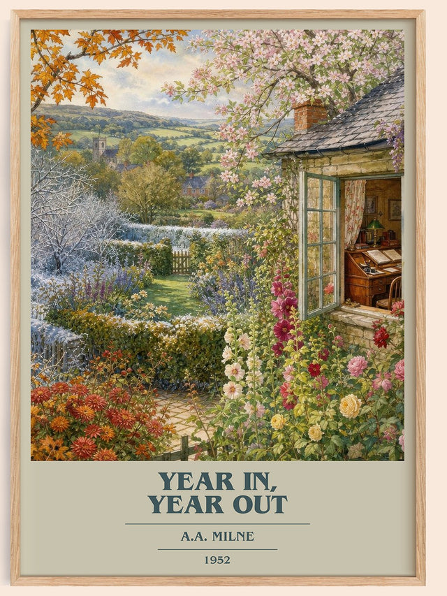 Year In, Year Out Book Cover Poster by A.A. Milne