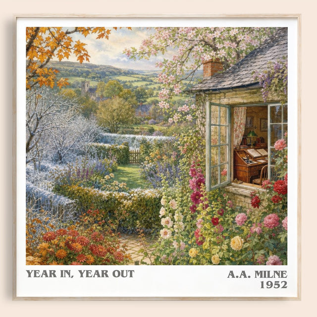 Year In, Year Out Literary Art Print by A.A. Milne