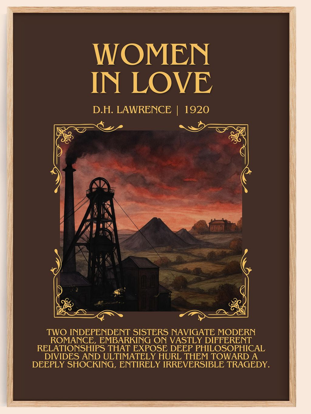 Women In Love Minimalist Book Poster by D.H. Lawrence – book poster