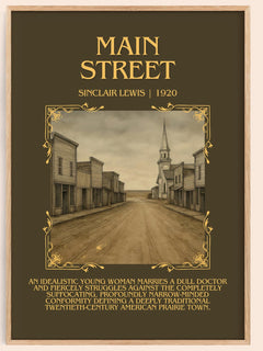 Main Street Minimalist Book Poster by Sinclair Lewis – image 1