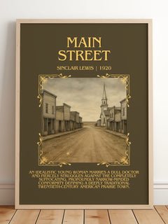 Main Street Minimalist Book Poster by Sinclair Lewis – image 2