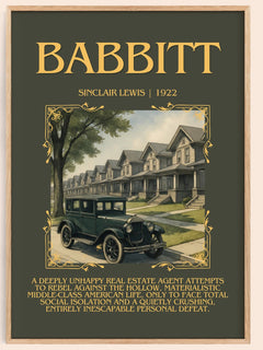 Babbitt Minimalist Book Poster by Sinclair Lewis – image 1