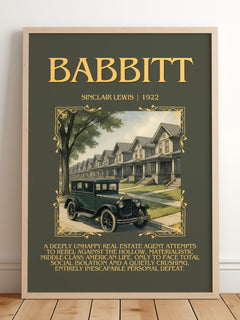 Babbitt Minimalist Book Poster by Sinclair Lewis – image 2