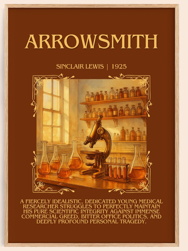 Arrowsmith Minimalist Book Poster by Sinclair Lewis