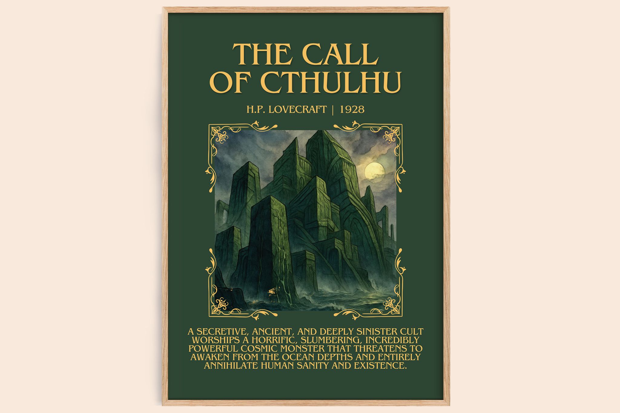 The Call Of Cthulhu Minimalist Book Poster by H.P. Lovecraft