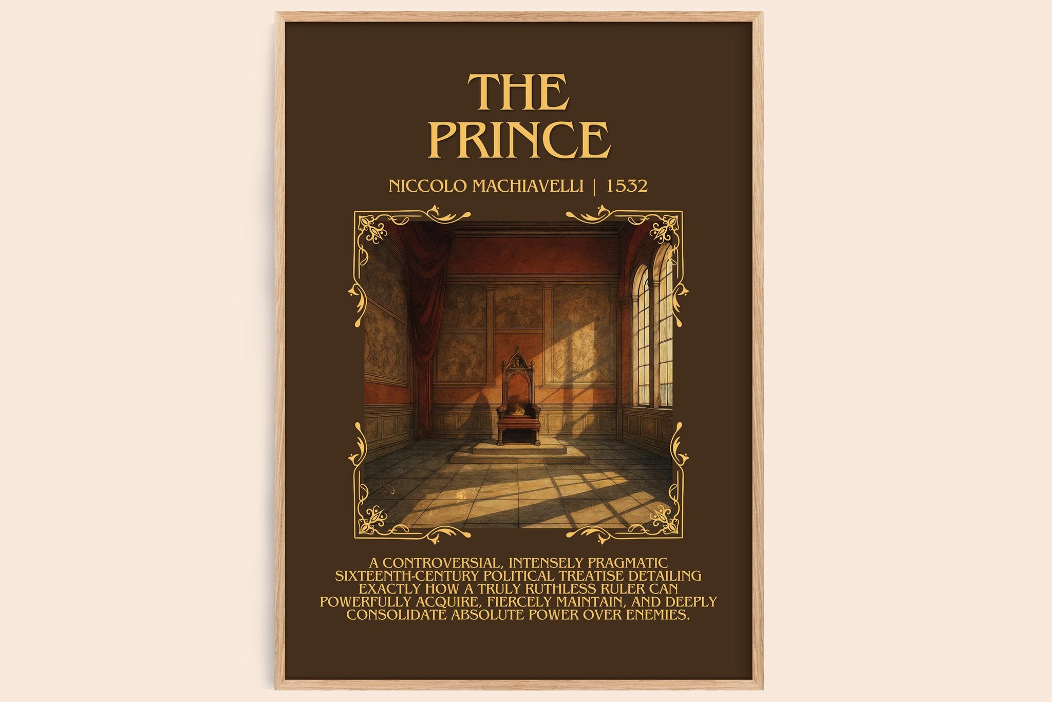 The Prince Minimalist Book Poster by Niccolò Machiavelli