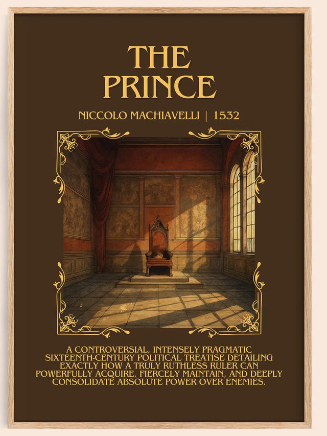 The Prince Minimalist Book Poster by Niccolò Machiavelli