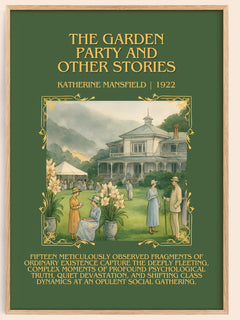 Garden Party And Other Stories Minimalist Book Poster by K. Mansfield – image 1