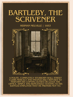 Bartleby, The Scrivener Minimalist Book Poster by Herman Melville – book poster