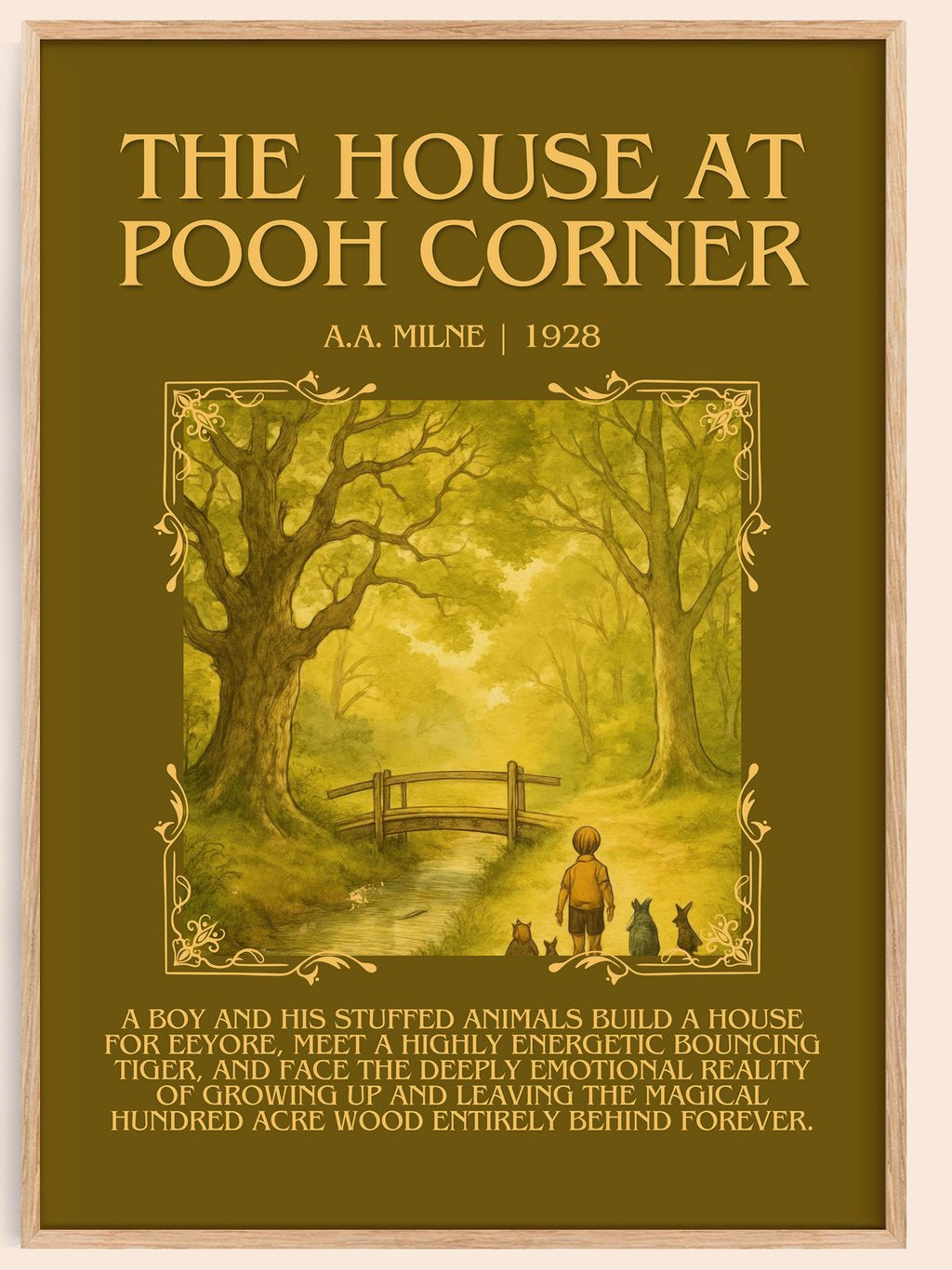 The House At Pooh Corner Minimalist Book Poster by A.A. Milne – book poster