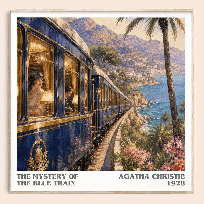 The Mystery Of The Blue Train Literary Art Print by Agatha Christie