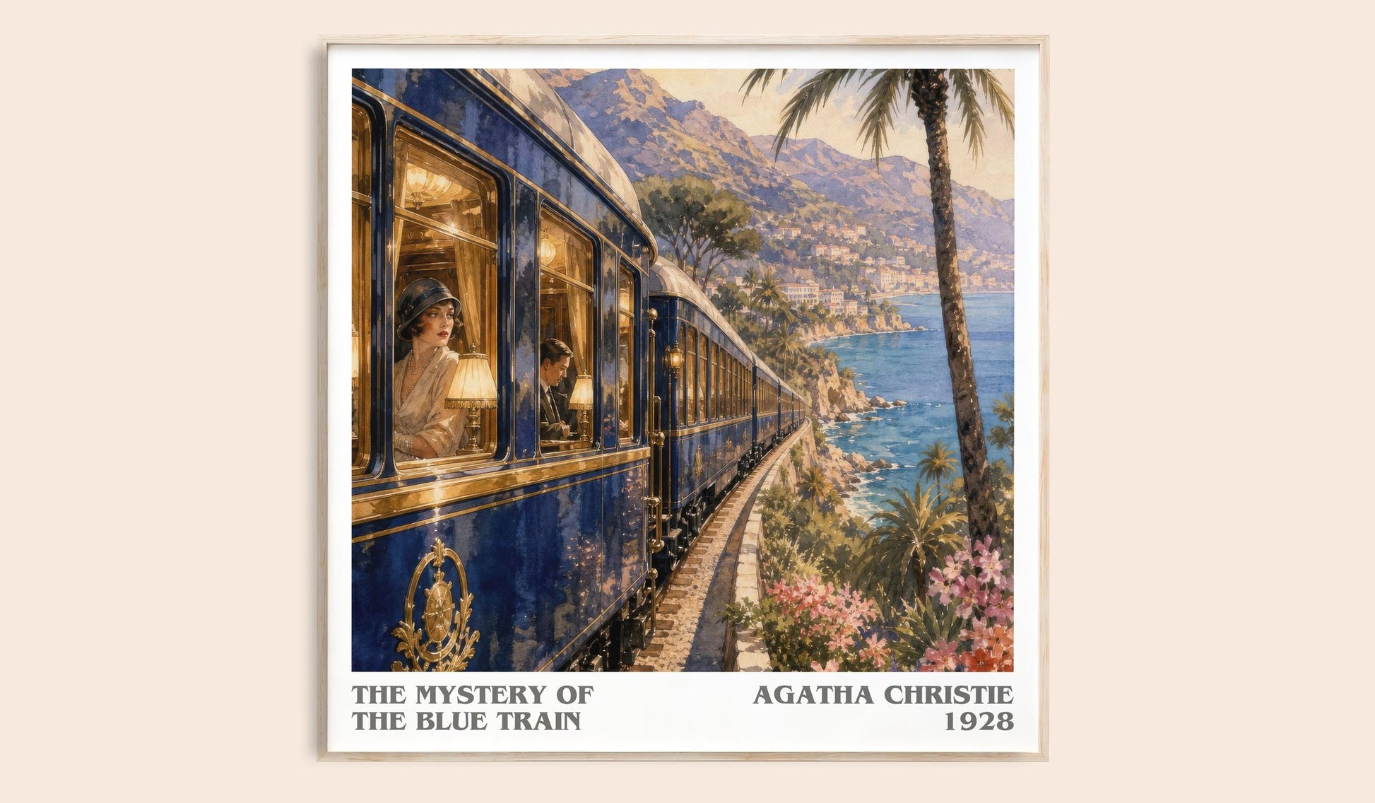 The Mystery Of The Blue Train Literary Art Print by Agatha Christie