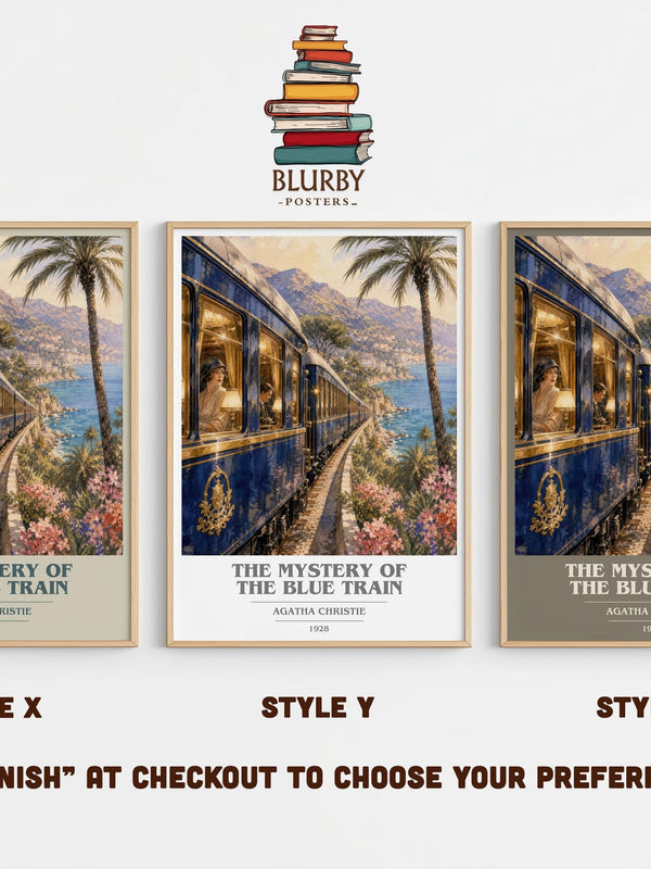 The Mystery Of The Blue Train Book Cover Poster by Agatha Christie