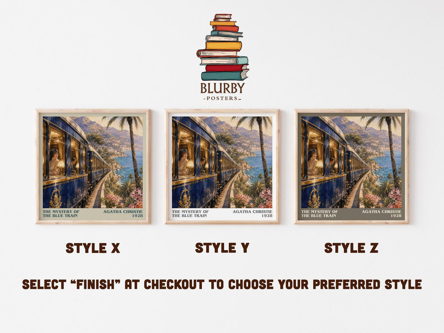 The Mystery Of The Blue Train Literary Art Print by Agatha Christie