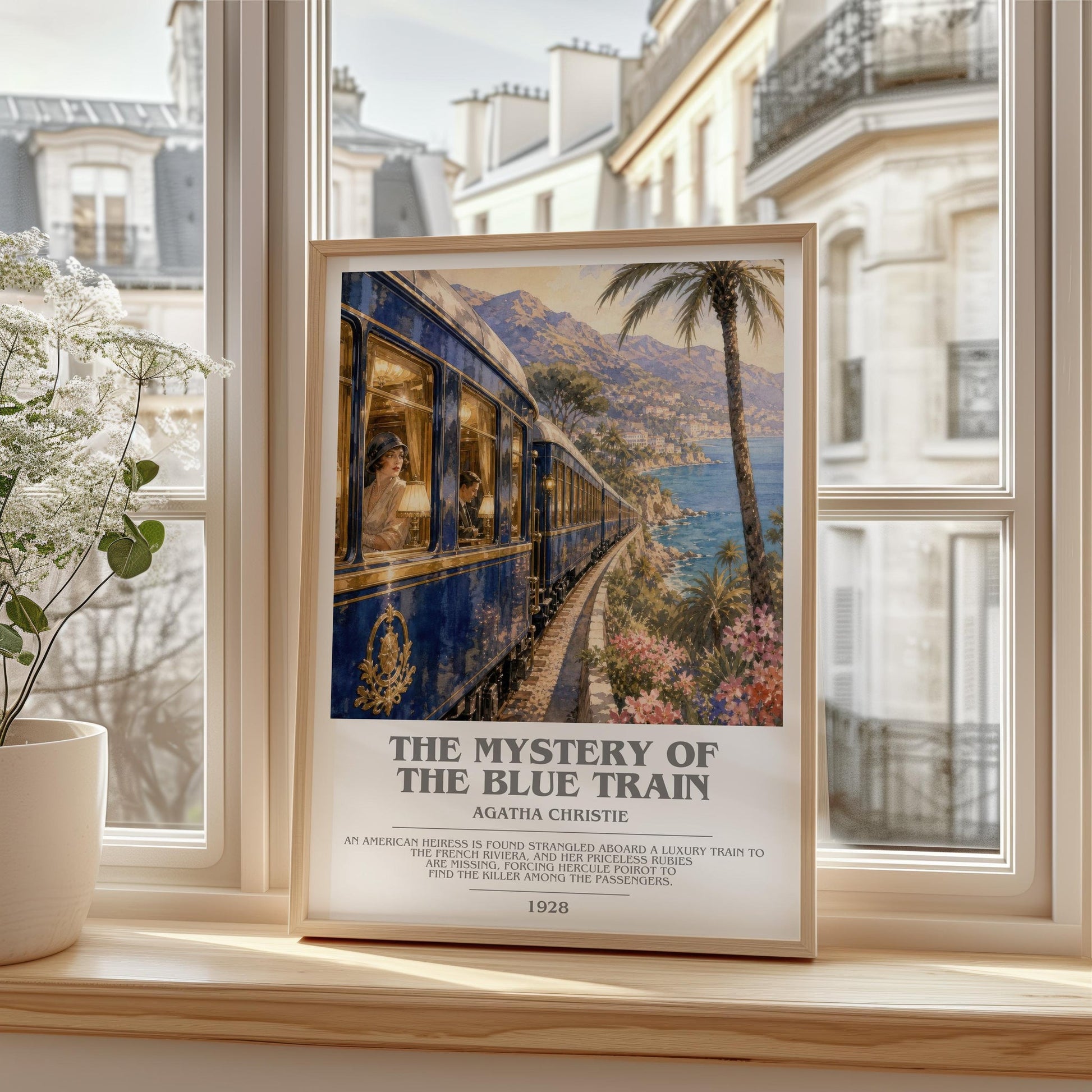 The Mystery Of The Blue Train Bookish Wall Art by Agatha Christie