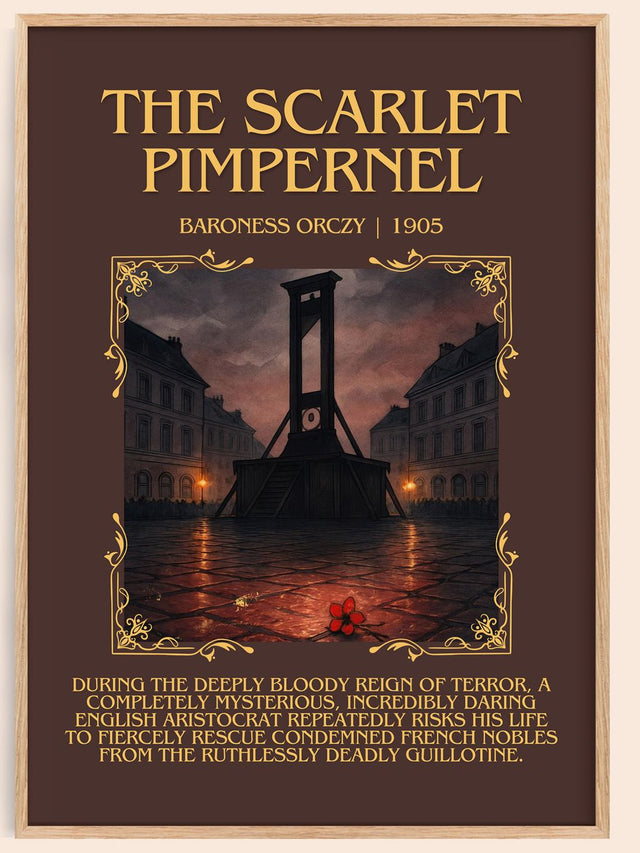 The Scarlet Pimpernel Minimalist Book Poster by Baroness Orczy